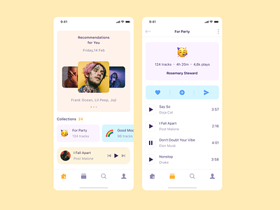 Express Music app design dribbble interface mobile music music app music player popular top ui ux