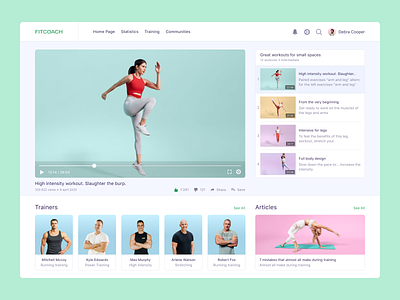 Fitness Online - Workout App design dribbble fitness interface popular top ui ux