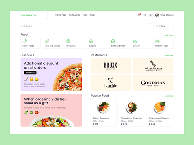 Food Delivery delivery design desktop dribble food food delivery interface popular search top ui ux uxui