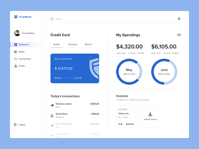 Online Bank bank credit design desktop dribbble finance interface money online popular top ui ux uxui