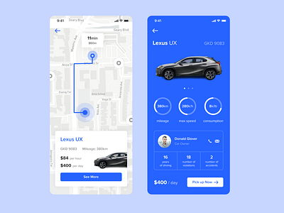 Car Sharing app car carsharing design dribbble interface map mobile popular rent top trip ui ux