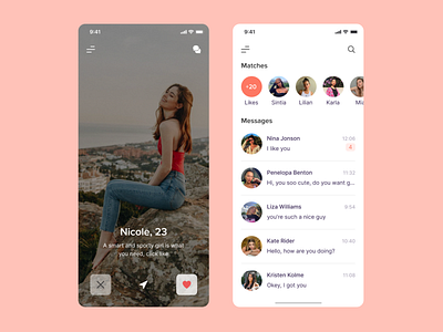 Date App app dating datingapp design dribbble interface mobile popular top ui ux