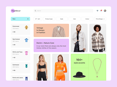 Clothing Store app clothes design desktop dribbble fashion interface popular store style top ui ux