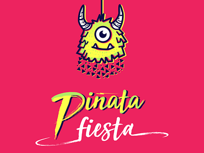 Pinata Fiesta art branding design dribbble illustration logo rhinoda vector web