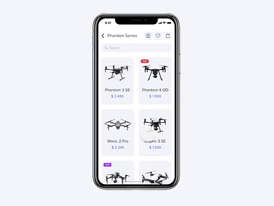 Drone Store animation app design dribbble interface mobile popular top ui ux