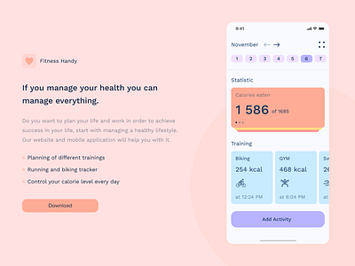 Fitness Handy animation app design dribbble fitness healthcare interface mobile popular sport top ui ux