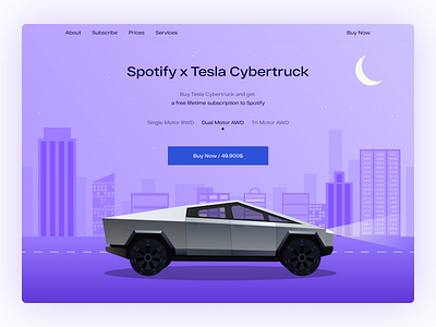 Spotify x Tesla Cybertruck