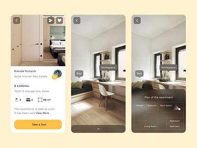 AR Realtor additional reality apartment app design dribbble flat interface mobile popular rent rental app top ui ux
