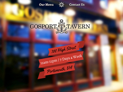 Restaurant Homepage gosport tavern homepage restaurant webpage