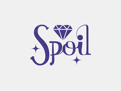 Spoil Hand Lettering diamond lettering logo purple spoil