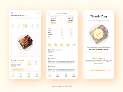 Food app ui design