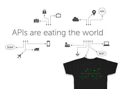 APIs are eating the world T-shirt api text tshirt