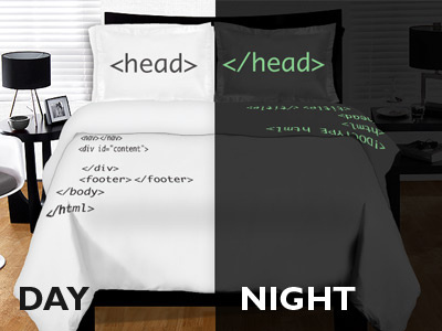HTML Geek bed code competition critique duvet geek html html geek pillow pillow case threadless