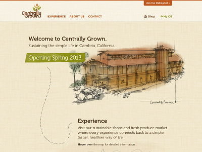 Centrally Grown Website layout ui design web design website