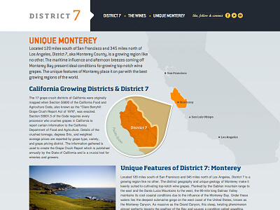 District 7 Website graphic interface interface design map responsive responsive design ui design web design wine