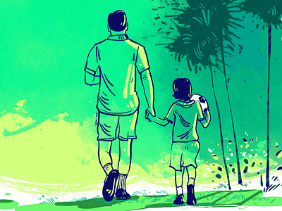 Father's Day Illustration by Delowar Ripon