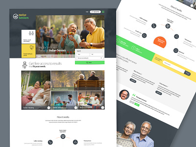 Seniors Social Website Portal colorful website creative websites seniors website social media web ui website design