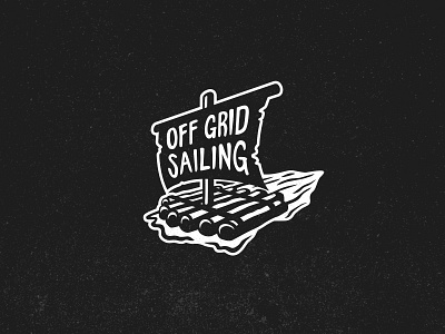 Off Grid Sailing branding design illustration logo logo deisgn logo designer raft symbol vector