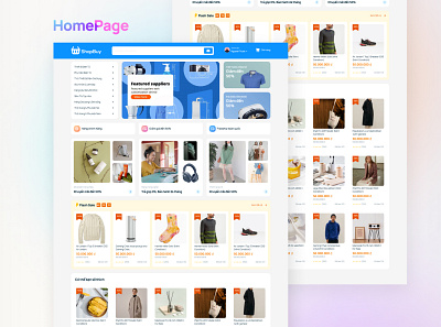 Ecommerce website branding graphic design ui
