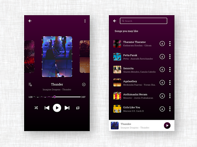 Music Player artists dailyui mobile app mobile music player music music album music player app musicplayer songs