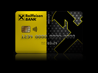 Raiffeisen BANK card 3d blender card