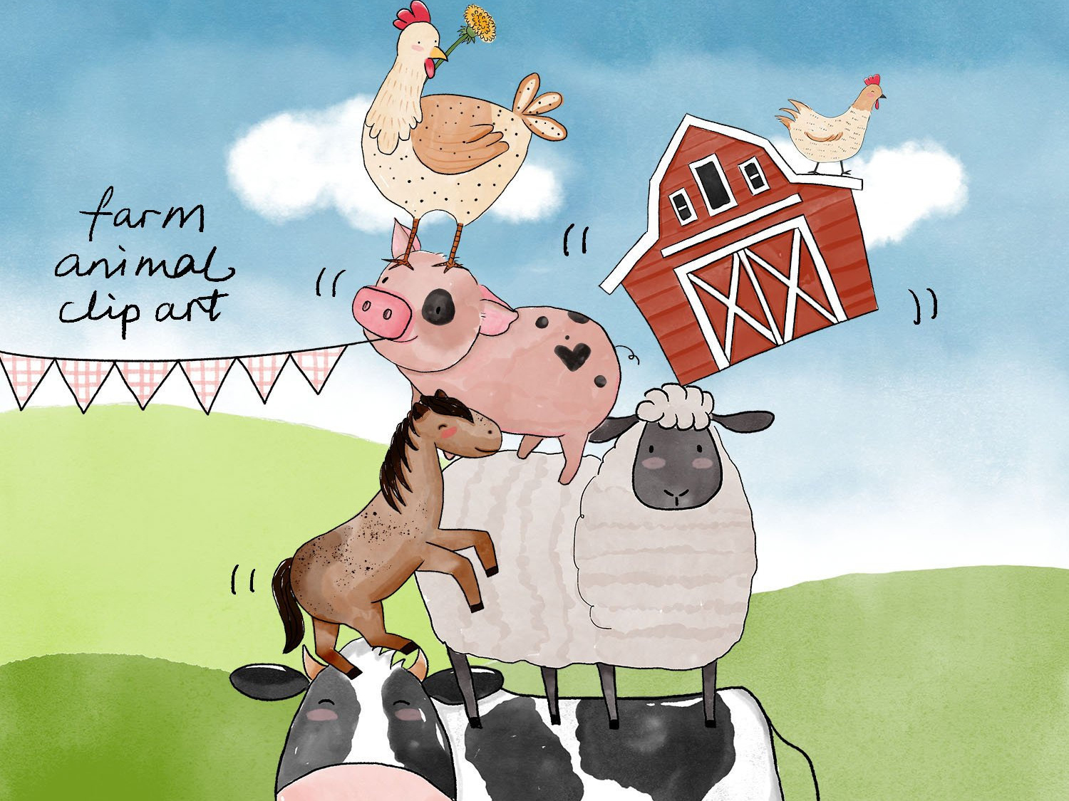 farm animal clip art free