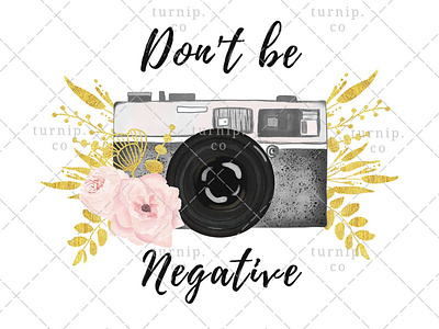 Watercolor Camera Clipart PNG Sublimation Graphic art branding camera clipart clipart cute design floral clipart gold clipart illustration pink clipart positive clipart quote clipart turnip