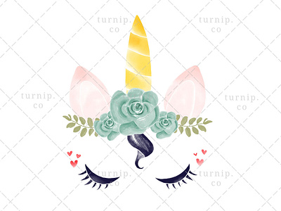 Unicorn Head Clipart PNG Sublimation Graphic animal clipart art birthday clipart branding clipart cute cute clipart design illustration sublimation clipart turnip unicorn clipart