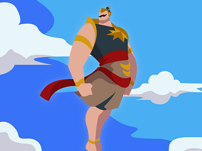 the son of wind animation illustration vector