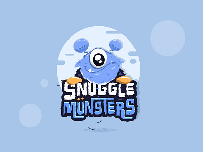 Snuggle Münsters Logo branding character cute design illustration logo munsters snuggle