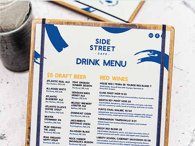 Side Street Cafe Menu branding menu restaurant type typography