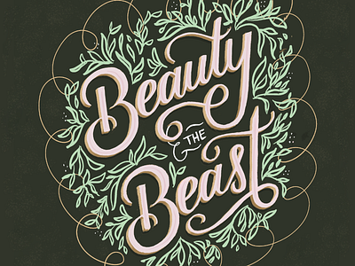 Beauty & The Beast Lettering 3d letter beauty beauty and the beast book lettering lettering art poster practice typography
