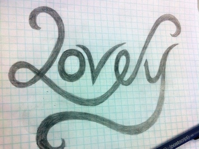 Lovely! coca cola fun hand lettering lovely sketch typography