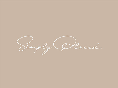 Simply Placed branding branding and identity handwritten home decor logo script typography