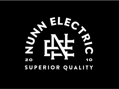 Nunn Monogram Lockup electrician layout monogram quality superior type typography vintage