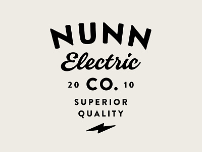 Nunn Typography Lockup bolt branding electric electrician lockup symbol typography