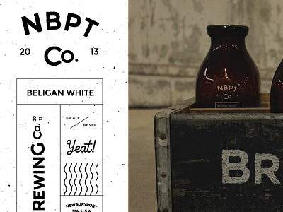 NBPT Label beer bottle box brewery label logo mark mockup nautical type typography woop