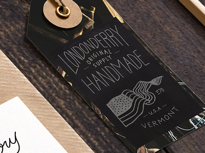 Hand Lettered Label america handlettering handmade illustration label mockup supply tag tools typography usa vermont