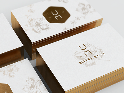 Gold version brand business cards foil gold illustration logo mark me mockup