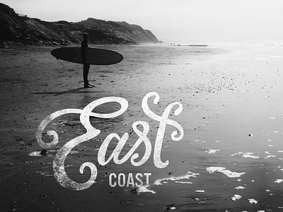 East Coast coast east handlettering surf type typography