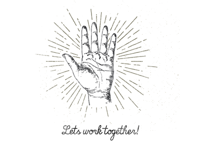 High five! awesomeness collaboration highfive illustration portfolio texture typography work