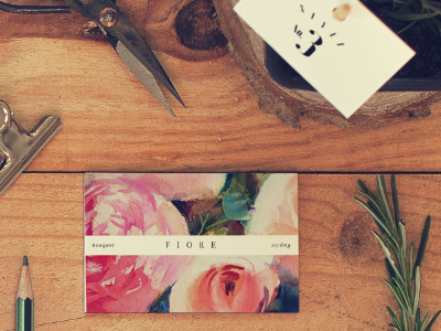 Fiore brand flowers mockup oil painting type