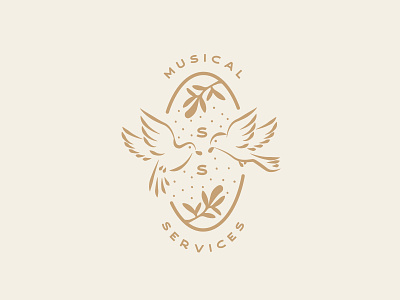 Songbird Sentiments Alternative Badge badge branding hospice illustration logo music procreate songbirds weddings
