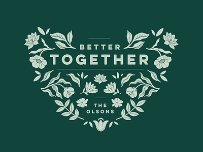 Better Together family florals holidays illustration typography