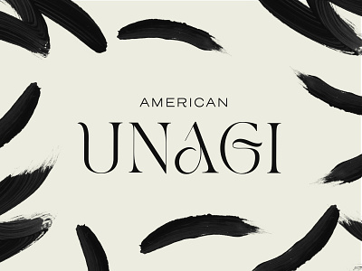 American Unagi branding eel food japanese logo type unagi