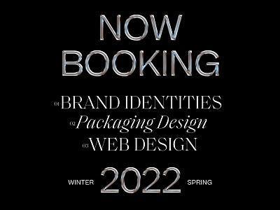 Now Booking! branding freelance now booking packaging typography web design