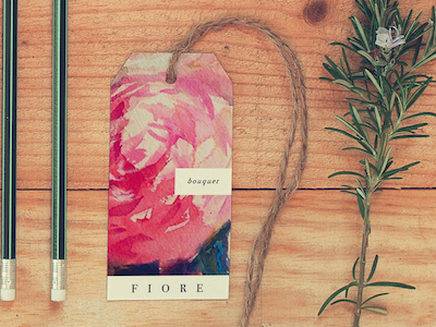Fiore Branding Piece brand branding flower label type
