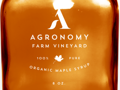 Agronomy Syrup Label branding design label packaging syrup type typography vineyard winery