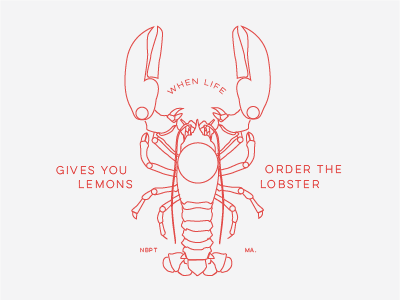Lobstah hungry illustration lobster type typography yum