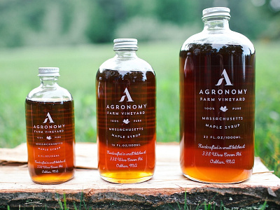 Finished Agronomy Syrup Labels! bottle freelance label packaging syrup winery yum